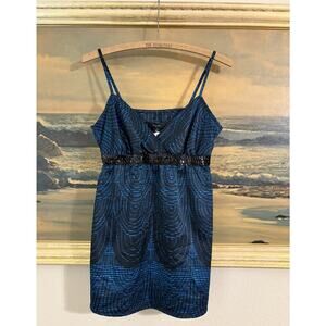 Express Vintage Y2K Sequin Embellished Cami Tank Top Size XS 2000s Glam